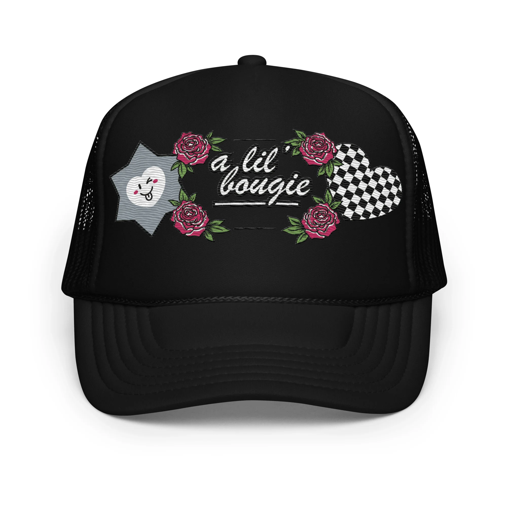 A Lil Bougie Embroidered Patches Otto Foam Trucker Hat - Image 2