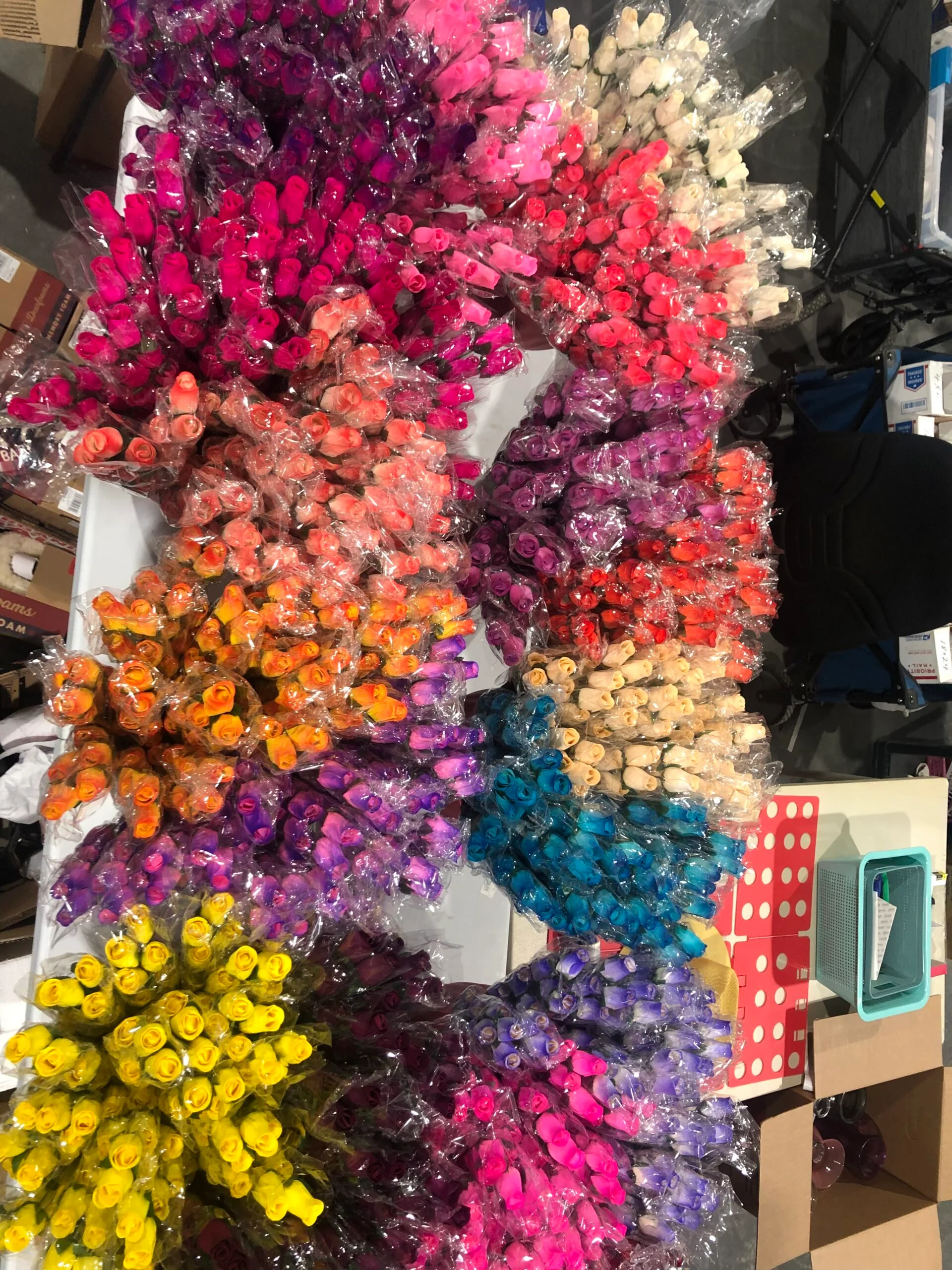 Bundle of 8 Timeless Treasures Wooden Roses - Image 3