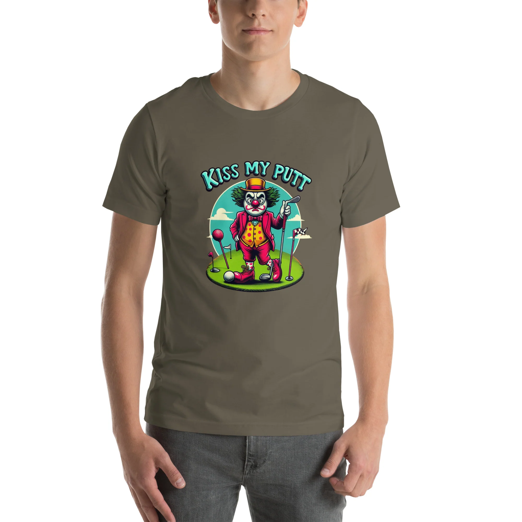 Funny Golf Printed T-Shirt: Kiss My Putt Unisex Short Sleeve Tee - Image 10