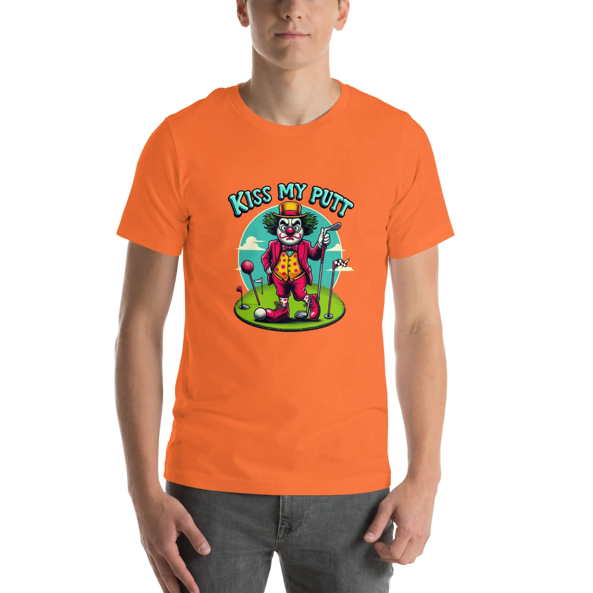 Funny Golf Printed T-Shirt: Kiss My Putt Unisex Short Sleeve Tee - Image 13