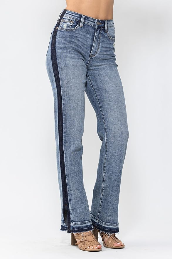 Judy Blue High Waist Side Seam Detail Straight Jeans 88641 - Image 2