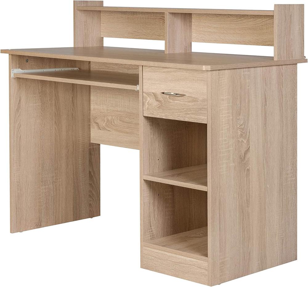 OneSpace Essential Computer Desk with Hutch - Image 2